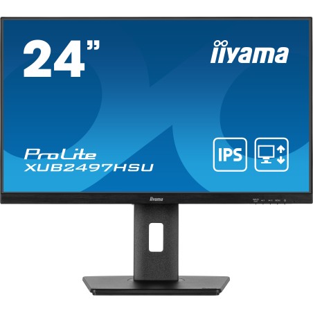 iiyama 24" IPS Monitor XUB2497HSU-B1, Full HD 1920x1080, 100Hz, Adjustable Height